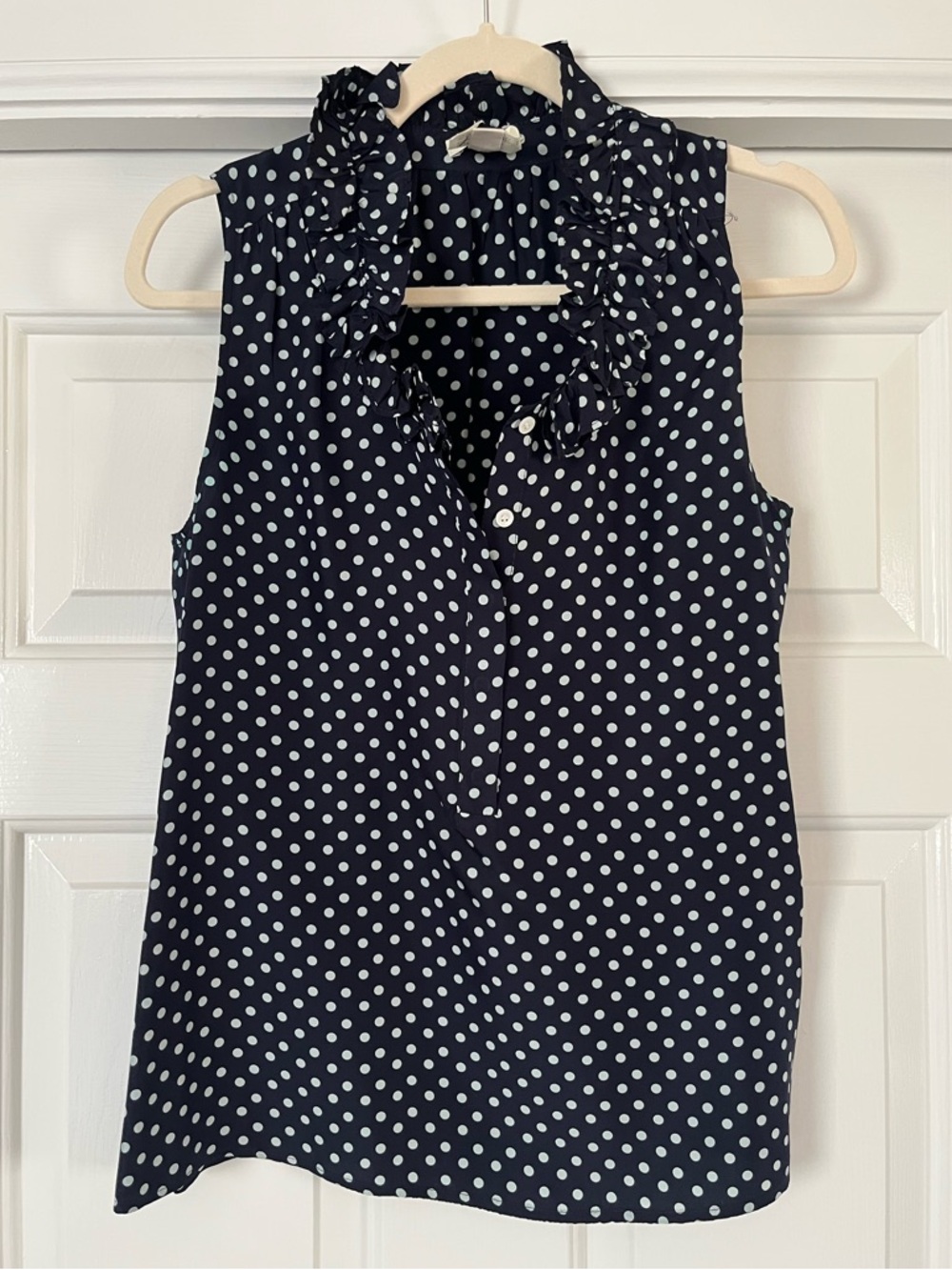 JCrew Silk Top, Navy, size 4